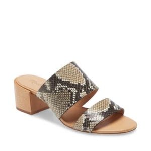 Madewell - Snake Print Block Heel Slide